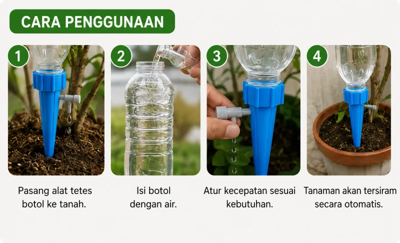 Demonstrasi Penyiraman Otomatis Pot & Kebun